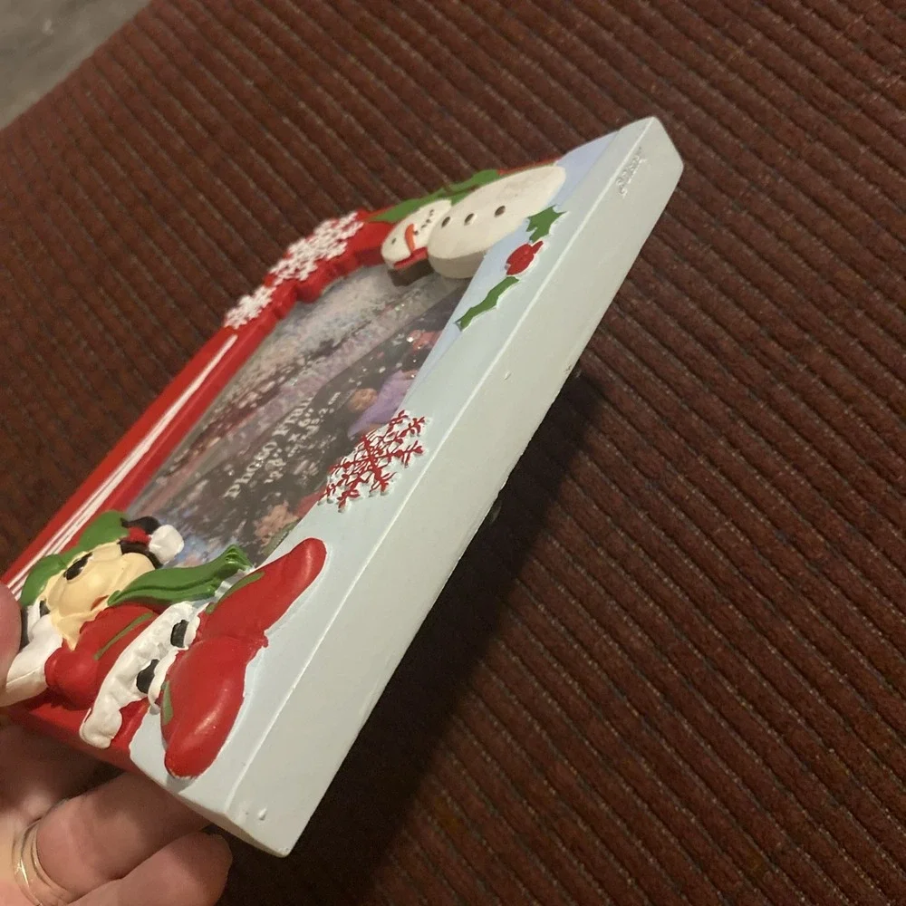 NWT DISNEY MINNIE MOUSE CHRISTMAS SNOW WATER GLOBE PHOTO FRAME 4